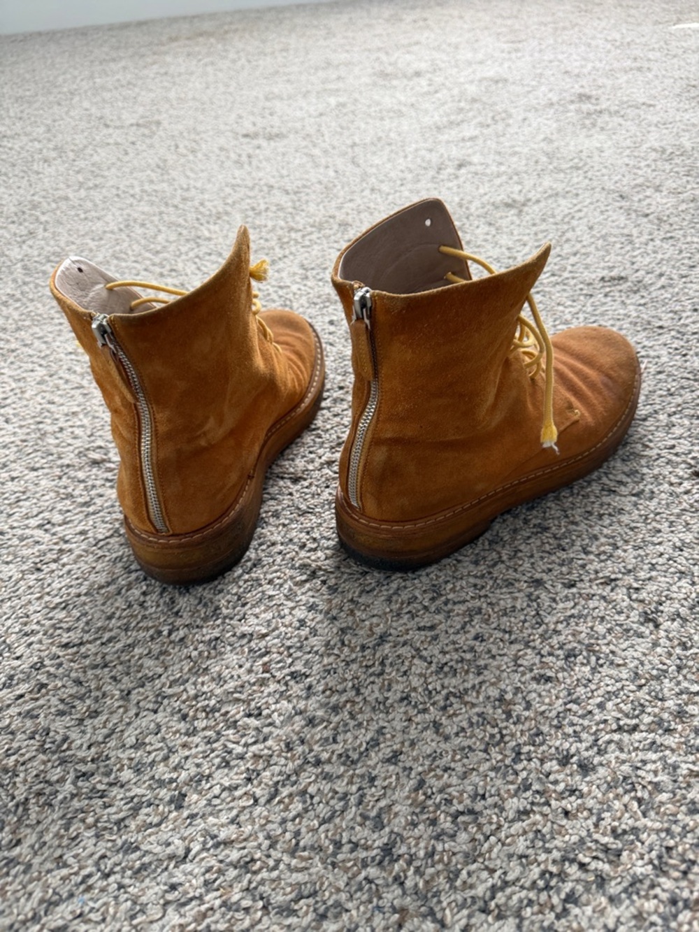 Men's Suede Chukka Boots in Cognac Tan with Rear Zip